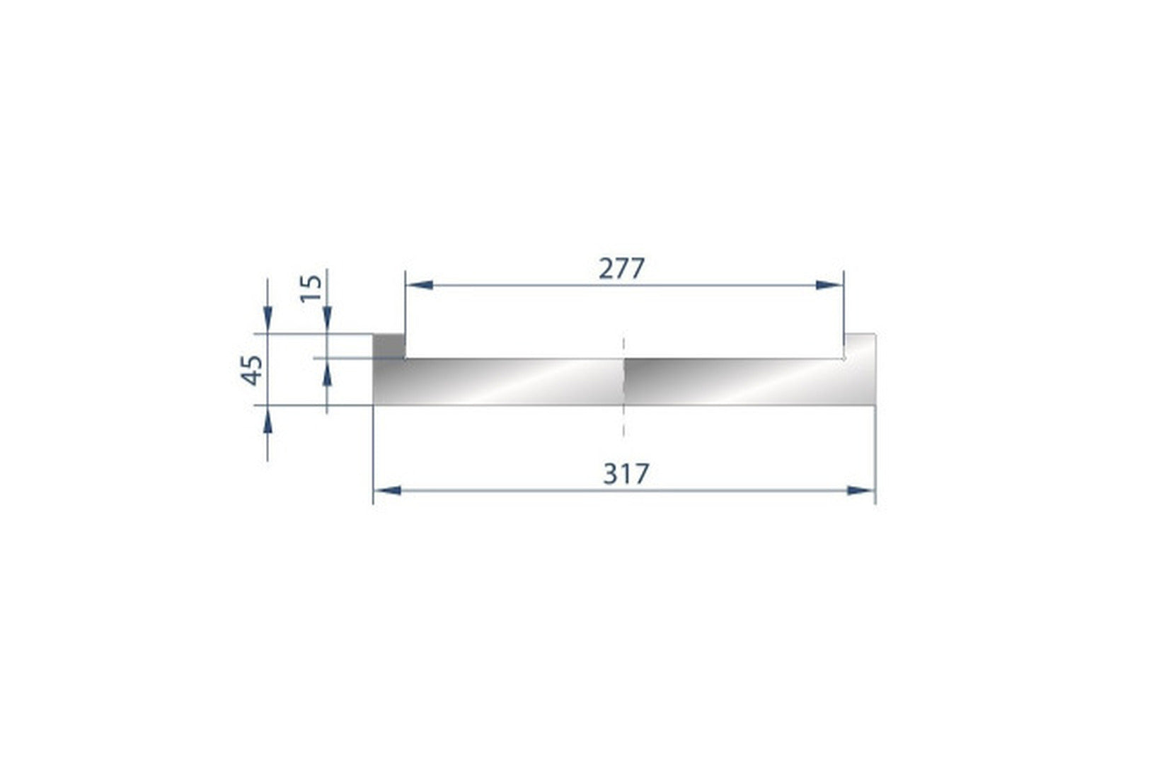 39.37" L, Eurostamp #9019, 1000mm adapter for adjustable die cod. 3191, new - Image 1