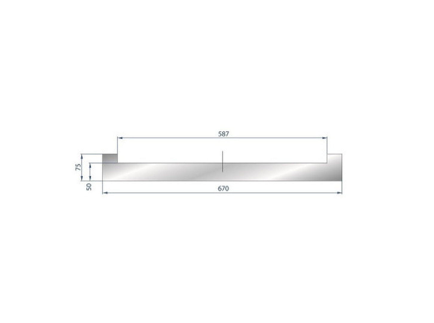 23.62" L, Eurostamp #9017, 600mm adapter for adjustable die cod. 3243, new - Image 1