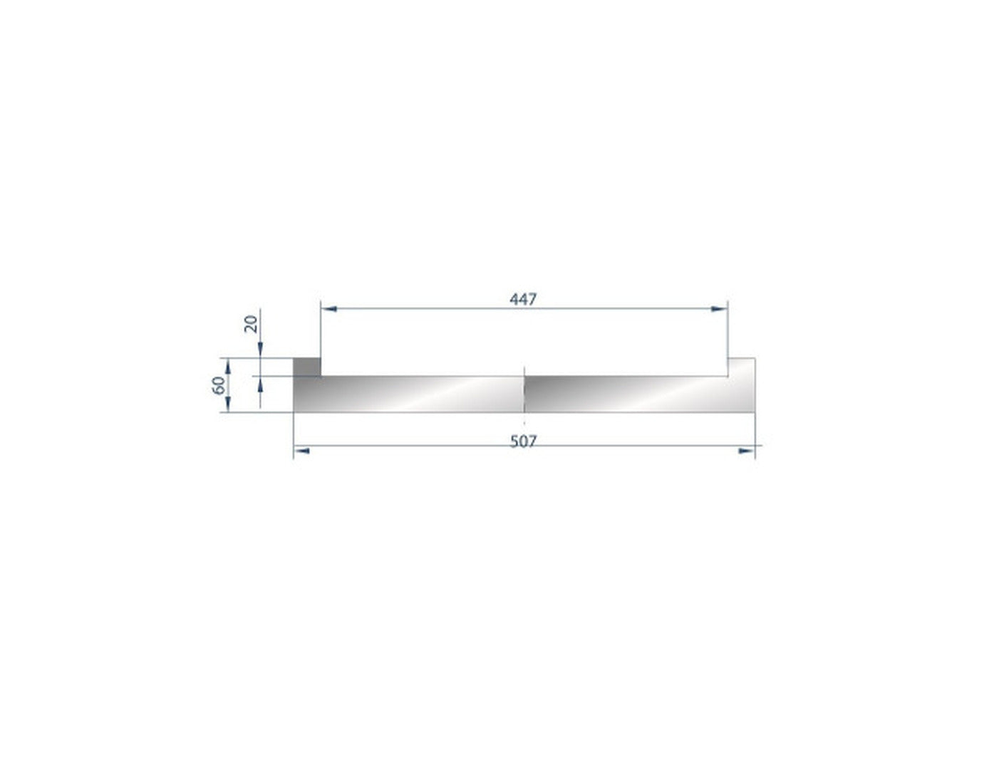 47.24" L, Eurostamp #9014, 1200mm adapter for adjustable die cod. 3192, new - Image 1