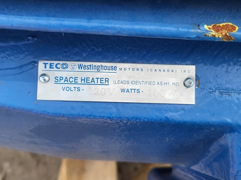 150 HP 1185 RPM Teco Westinghouse, Frame 447T, Marine duty, 575 Volts, new surplus - Image 10
