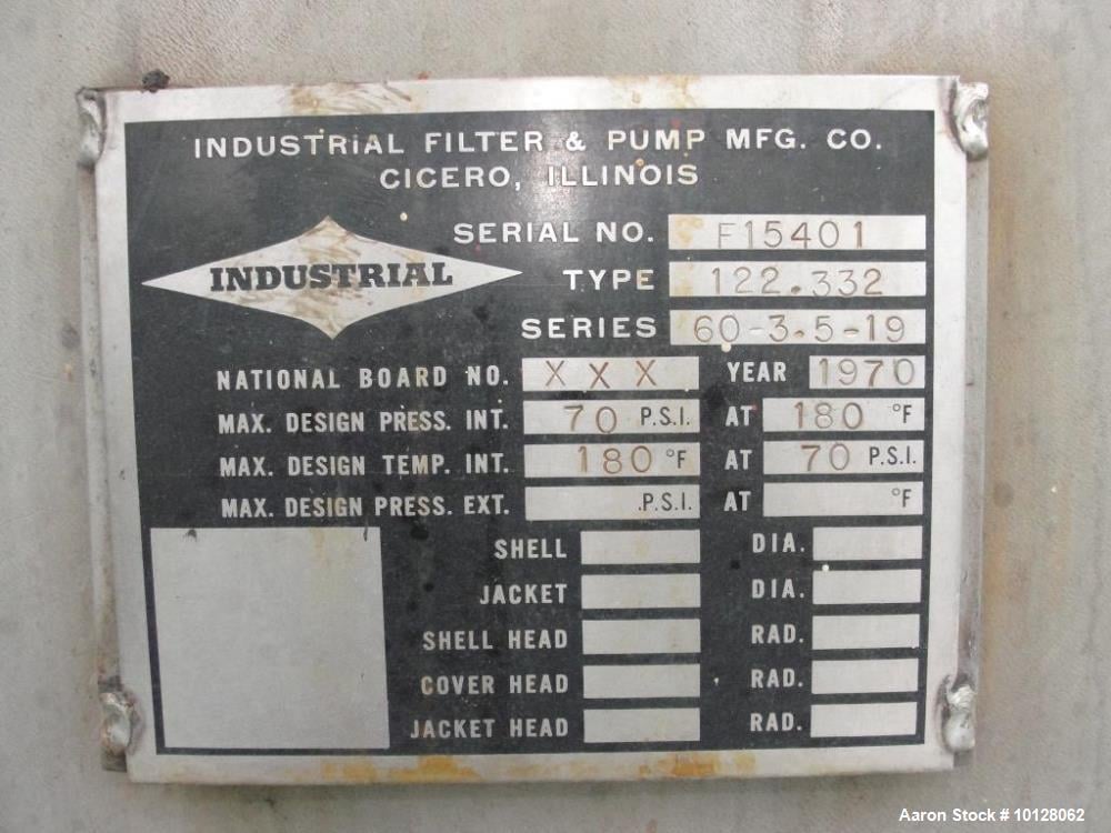 500 sq.ft. Industrial Filter & Pump #122.332, Vertical Leaf Filter, (19) 44" x 44" filter leaves, 70 psi, 180 - Image 9