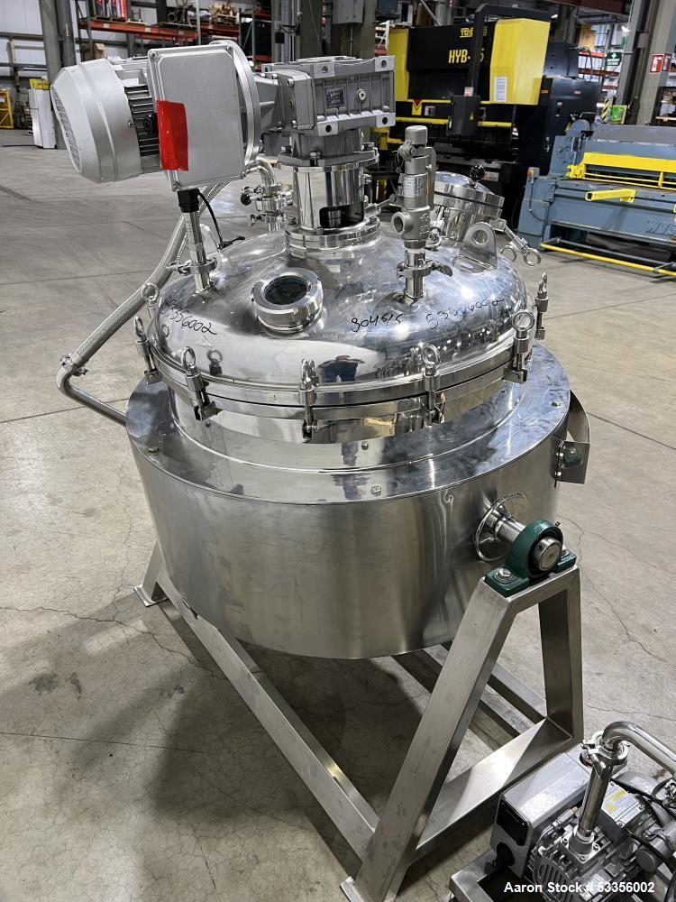52.8 gallon Flowtam #GJC-020P, Sanitary Process Equipment Kettle, Stainless Steel, 36" diameter x 24" - Image 4