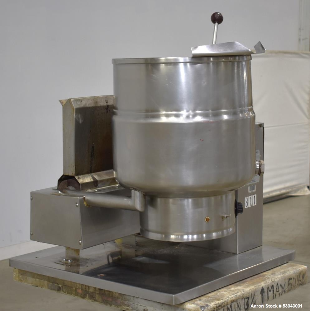 10 gallon Groen #TDH-40, Table Top Kettle, Stainless Steel, natural gas, 16.5" diameter x 14" deep, 52000 - Image 3