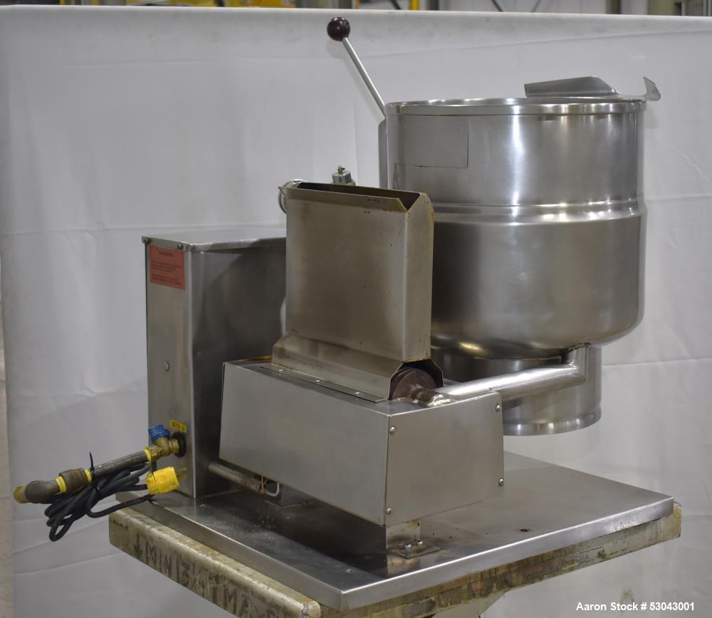 10 gallon Groen #TDH-40, Table Top Kettle, Stainless Steel, natural gas, 16.5" diameter x 14" deep, 52000 - Image 4