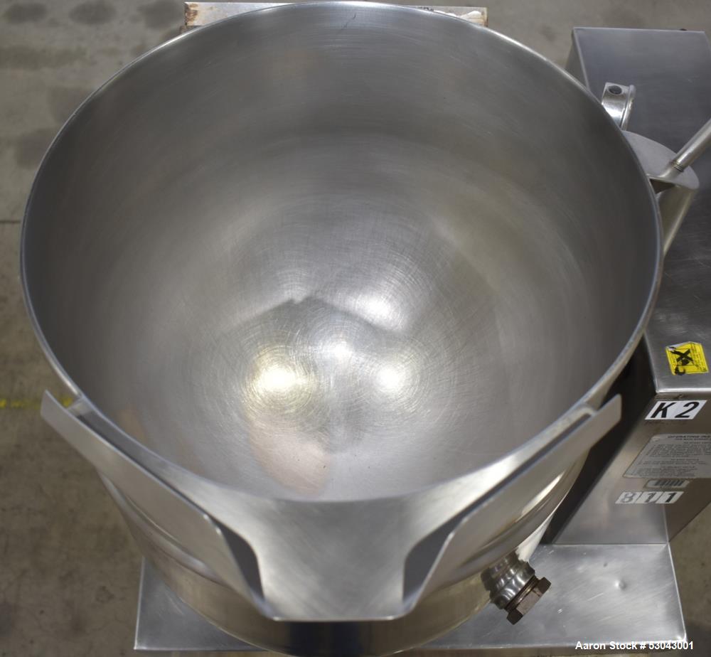 10 gallon Groen #TDH-40, Table Top Kettle, Stainless Steel, natural gas, 16.5" diameter x 14" deep, 52000 - Image 7