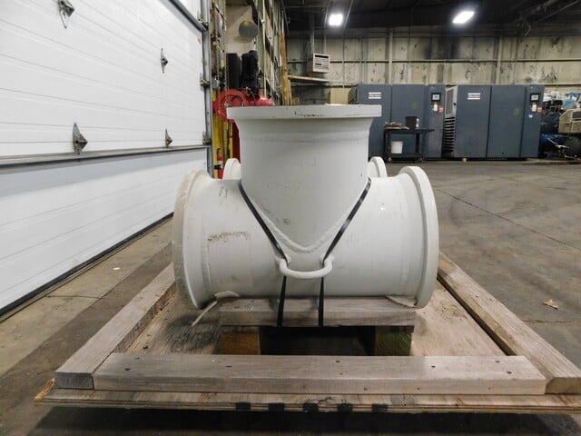 12" Glass lined pipe fitting connection tee, DeDietrich, new, set of 4 - Image 8