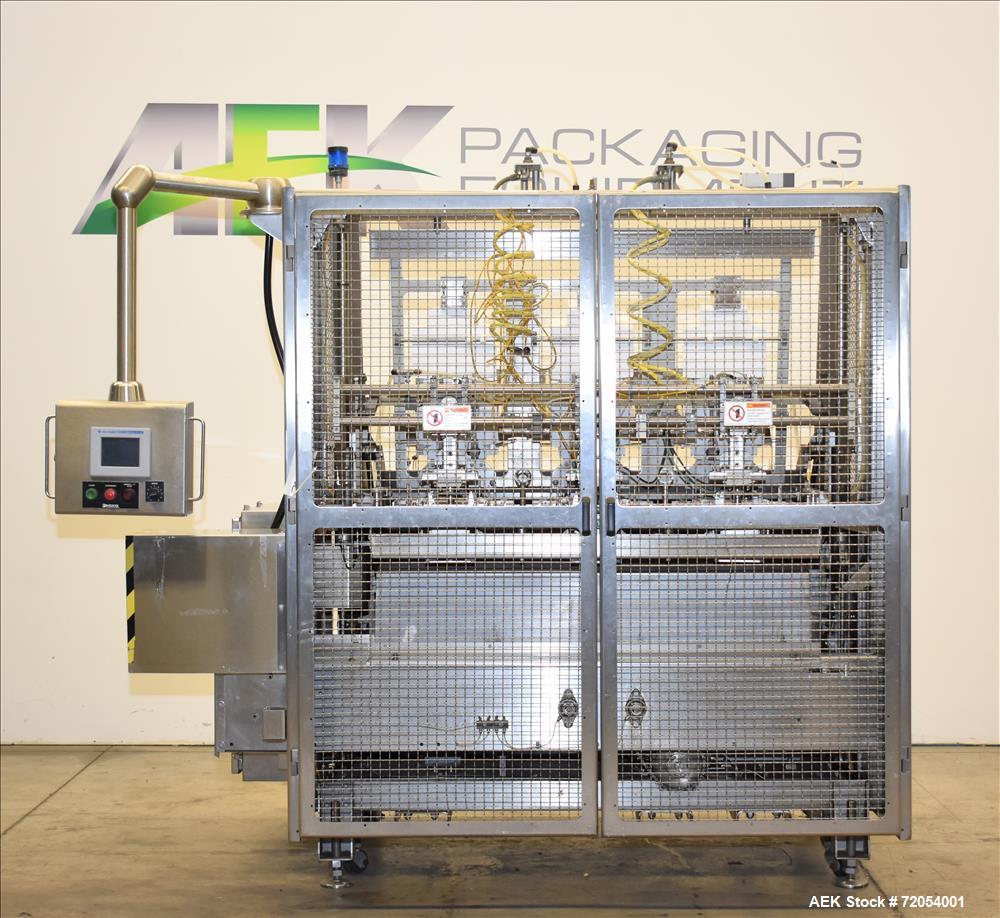 Adco #AFHXX-40-3, Triseal Carton Former, three-head, tab-lock style hooded trays, 17" L x 8" width x 4" depth - Image 1