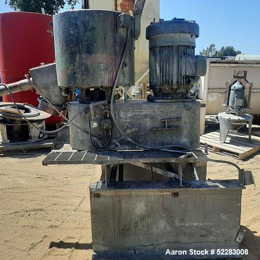 100 liter Prodex/Henschel #35JSS, High Intensity Mixer, Carbon Steel, 24" diameter x 24" deep, 2-tier blades - Image 3