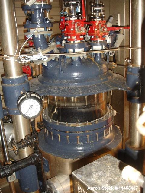 42.2 gallon R & M Italia, Glass Reactor Train w/Glass Lined Reactor, Vertical, 150/FV psi @ 356&deg;F Internal - Image 6