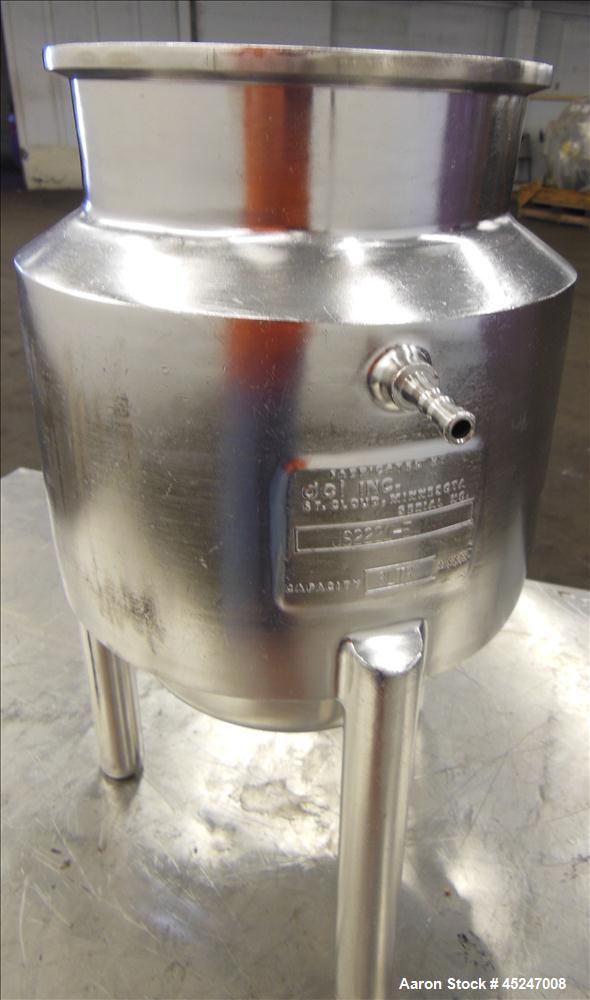 .79 gallon DCI, reactor, Stainless Steel, vertical, 6" diameter x 8" straight side, 40/-15 psi @ -20 to - Image 3