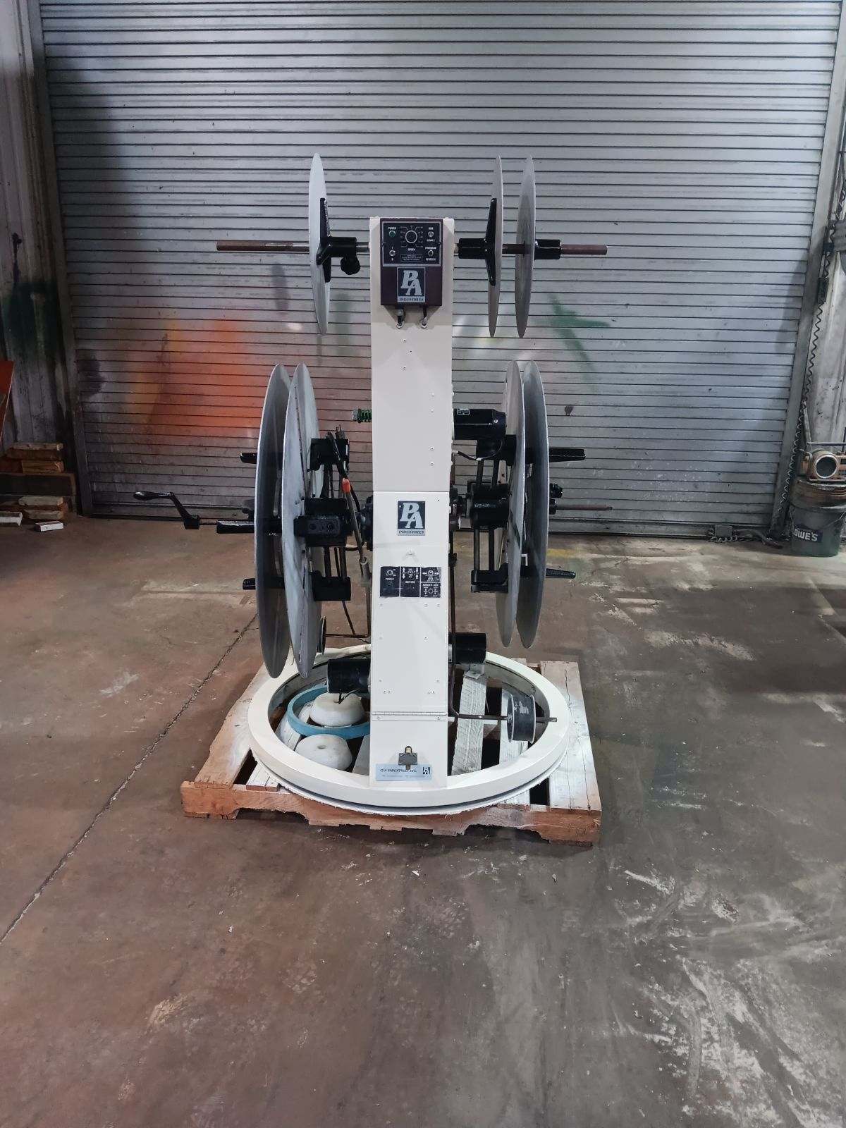 600 lb. PA Industries #DSRA600-D, uncoiler, 600 lb. each side, serial #SP19/53632H - Image 2