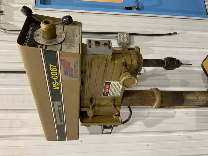 10" Powermatic #1200, single spindle drill, 10" throat, 6" spindle travel, 40" x24" table area - Image 2