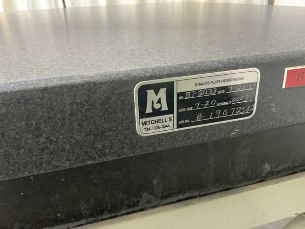 36" x 48" Mitchell, black granite plates, ledges on all 4 sides - Image 9