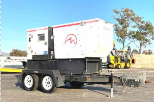 86 KW Magnum #MMG100D, trailer mounted, Tier 4i, sound attenuated enclosure, 120/240/208/277/480 Volts, 9583 - Image 1