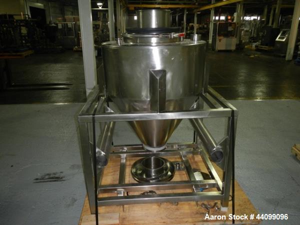 9.5 cu.ft., B & G Tote, 304 Stainless Steel, 32" diameter x 14" straight side, 20" cone bottom, 18" top port - Image 3