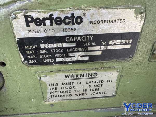 18" x .104" Perfecto #28-18-7, 7-roll straightener, 2-1/2" roll diameter, 240 IPM, serial #SS4580 - Image 5