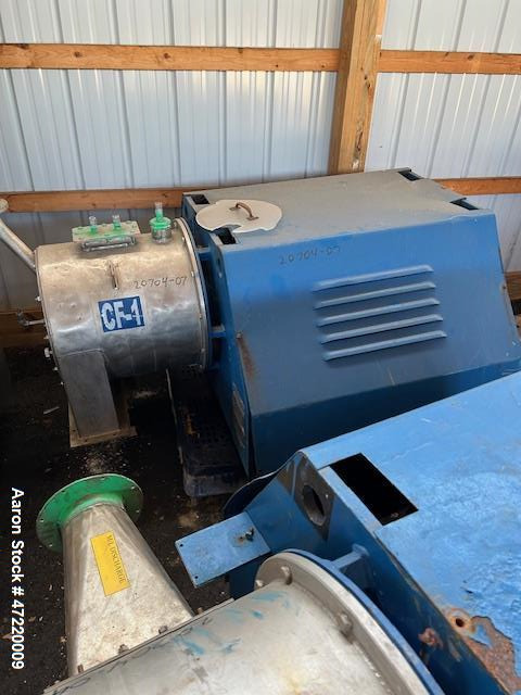 9.8" Krauss Maffei #SZ-21, Pusher Centrifuge, Stainless Steel, 2400 RPM Bowl, 1700 kg/CBM ADM Density, 9 kg - Image 1