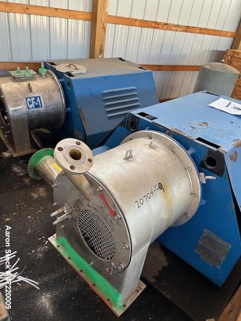 9.8" Krauss Maffei #SZ-21, Pusher Centrifuge, Stainless Steel, 2400 RPM Bowl, 1700 kg/CBM ADM Density, 9 kg - Image 5