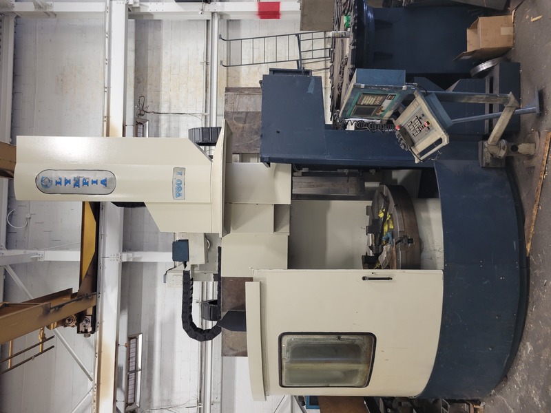 68" Olympia #V60L, CNC vertical turret lathe, Fanuc 180i-T, 30 ATC, Movable column, 66" table, 1999 - Image 1