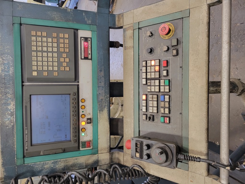 68" Olympia #V60L, CNC vertical turret lathe, Fanuc 180i-T, 30 ATC, Movable column, 66" table, 1999 - Image 6
