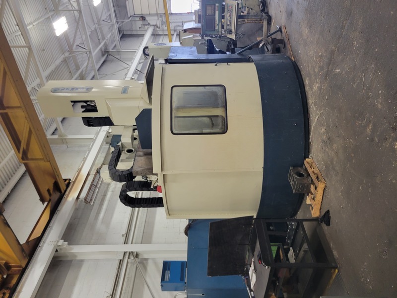 68" Olympia #V60L, CNC vertical turret lathe, Fanuc 180i-T, 30 ATC, Movable column, 66" table, 1999 - Image 8