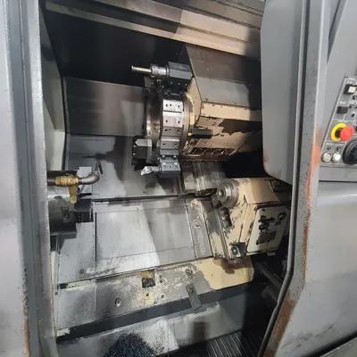 Nakamura #SC-250, 2-Axis CNC lathe, Fanuc controls, 22" swing, 28.09" cc, 2" bar, tailstock, very good - Image 7