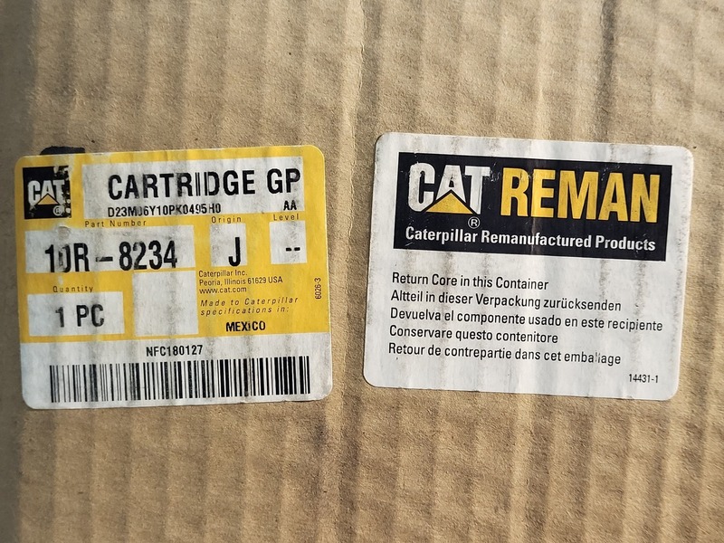 Caterpillar #10R-8234, turbocharger cartridge, remanufactured, new surplus - Image 2