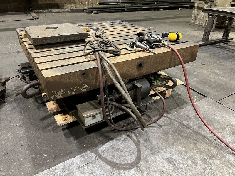 60" x 60" Giddings & Lewis #60-NC, T-slotted contouring power rotary table, #30453 - Image 2