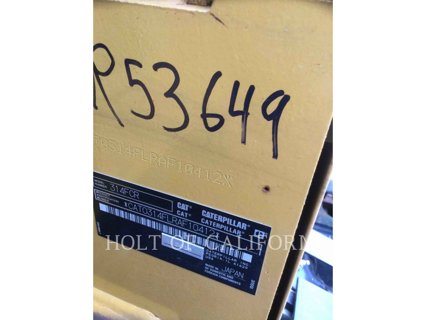 Caterpillar 314F, Crawler Excavator, 1832 hours, S/N: RAF10412, 2018 - Image 6