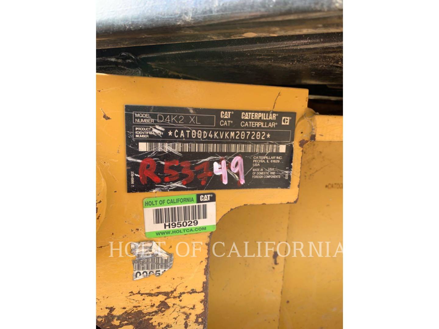Caterpillar D4K2XL, Crawler Dozer, 1836 hours, S/N: KM207202, 2019 - Image 6