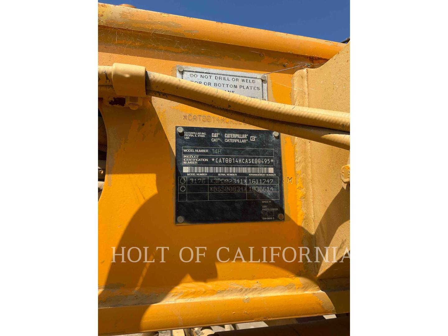 Caterpillar 14H, Motor Grader, 14666 hours, S/N: ASE00495, 2003 - Image 6
