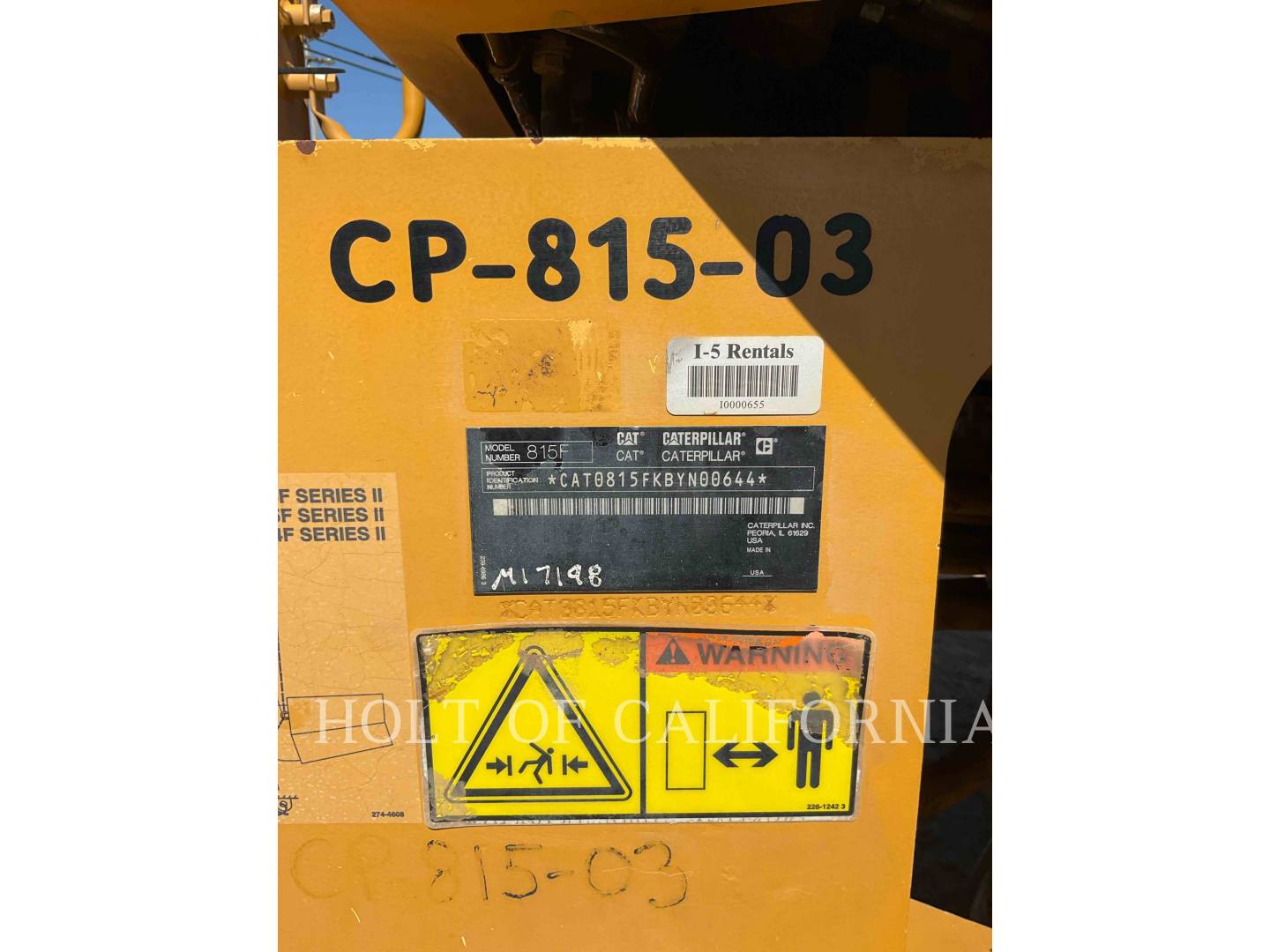 Caterpillar 815F2, Compactor, 6643 hours, S/N: BYN00644, 2012 - Image 6