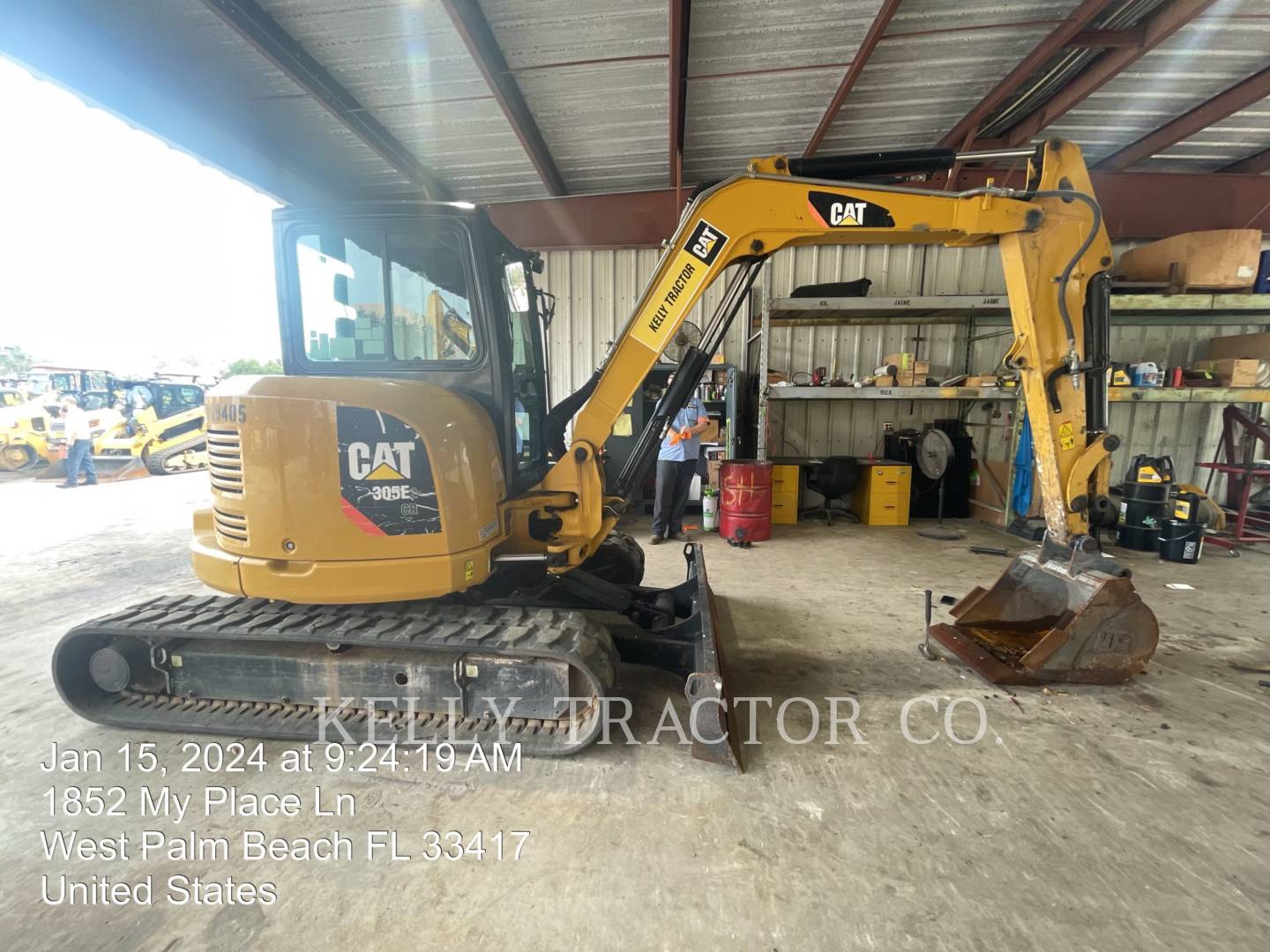 Caterpillar 305E2CR, Crawler Excavator, 2346 hours, S/N: H5M09405, 2019 - Image 2