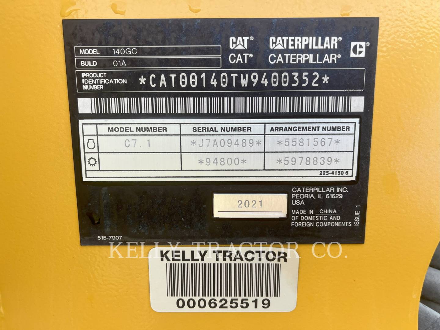 Caterpillar 140 GC, Motor Grader, 3049 hours, S/N: W9400352, 2021 - Image 6