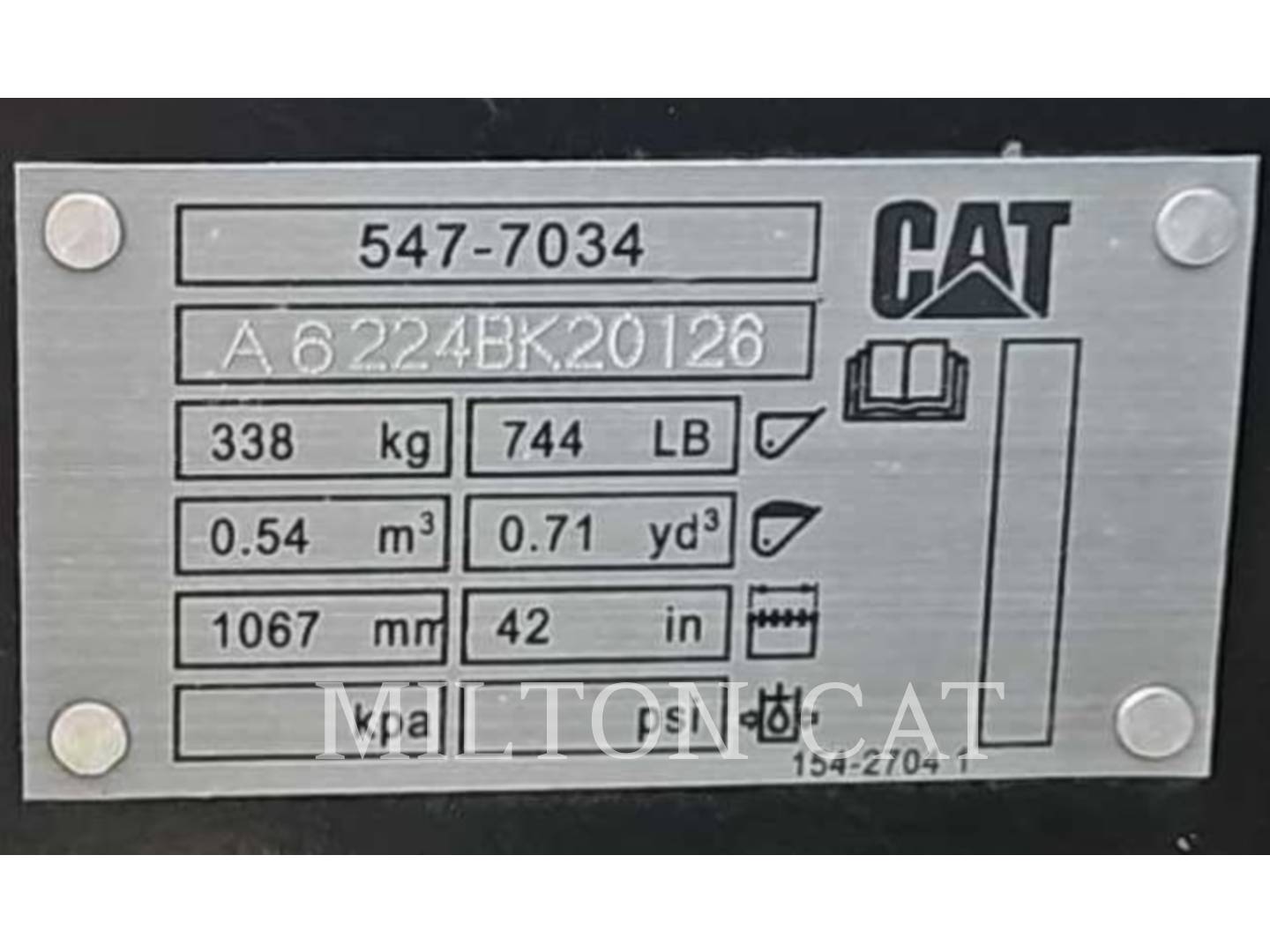 Caterpillar 310 42" HEAVY DUTY BUCKET, Bucket, S/N: A6224BK20126, 2022 - Image 5