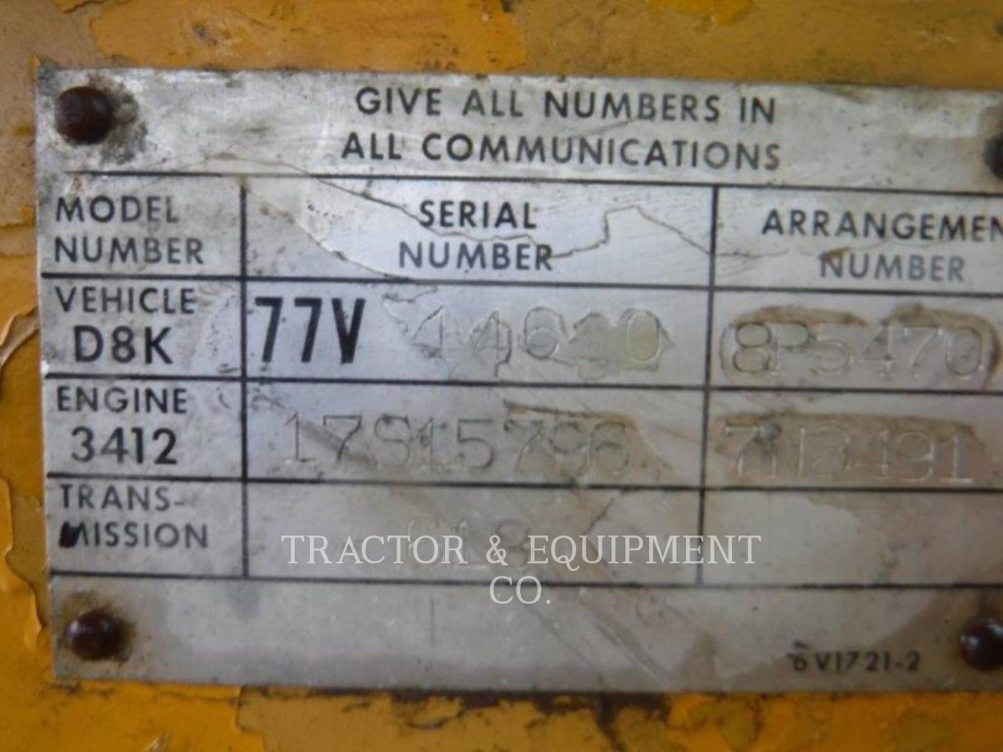 Caterpillar D8K, Crawler Dozer, 4061 hours, S/N: 77V04610, 1975 - Image 8