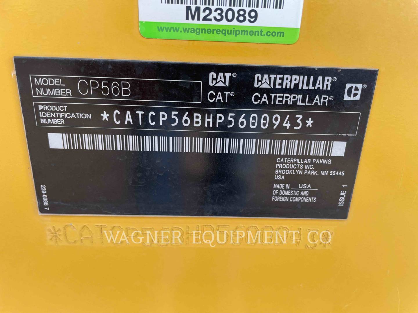 Caterpillar CP56B, Compactor, 894 hours, S/N: P5600943, 2021 - Image 6