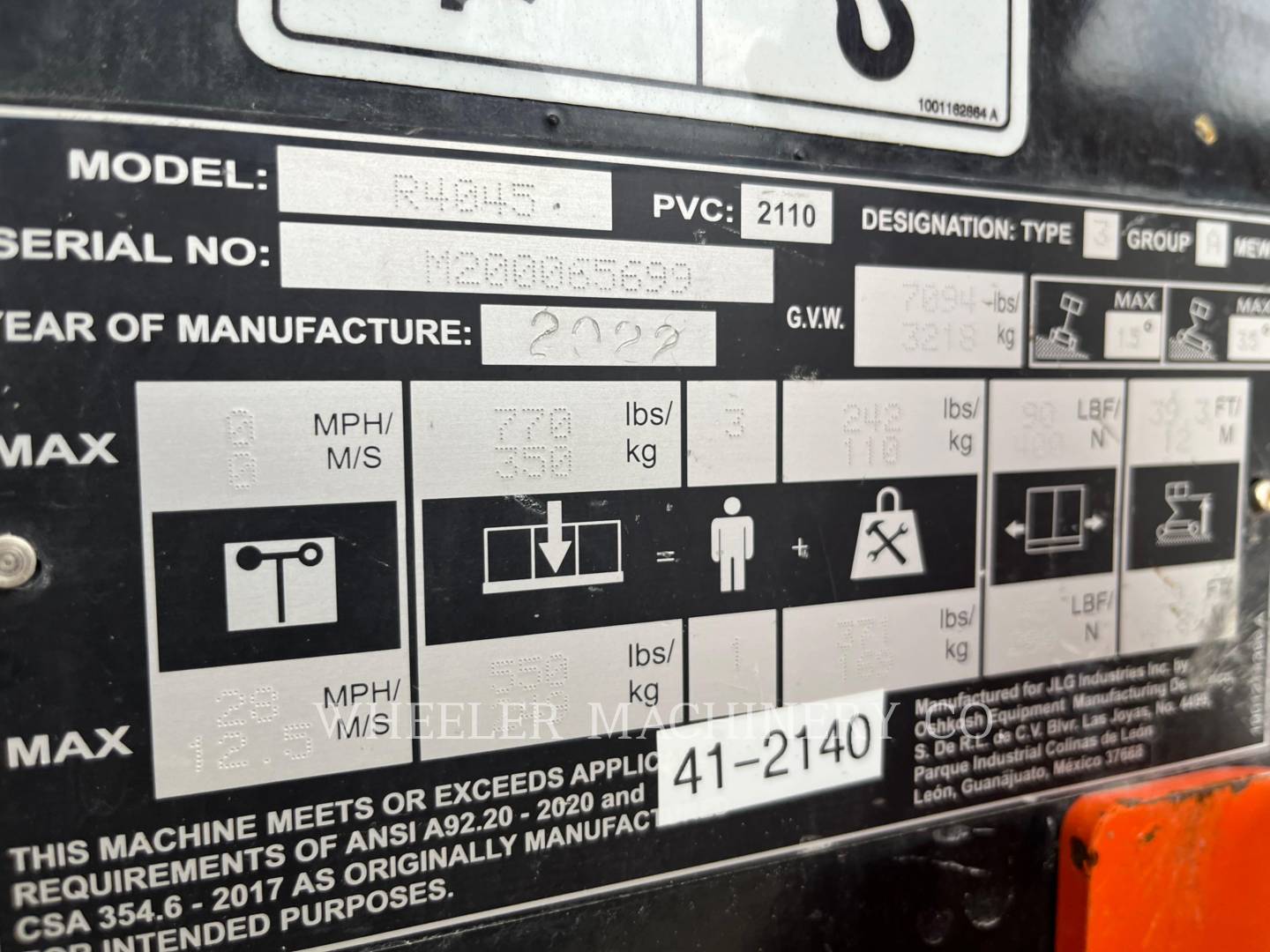 Jlg Industries, Inc. R4045, Lift Scissor, 10 hours, S/N: M200065699, 2022 - Image 5
