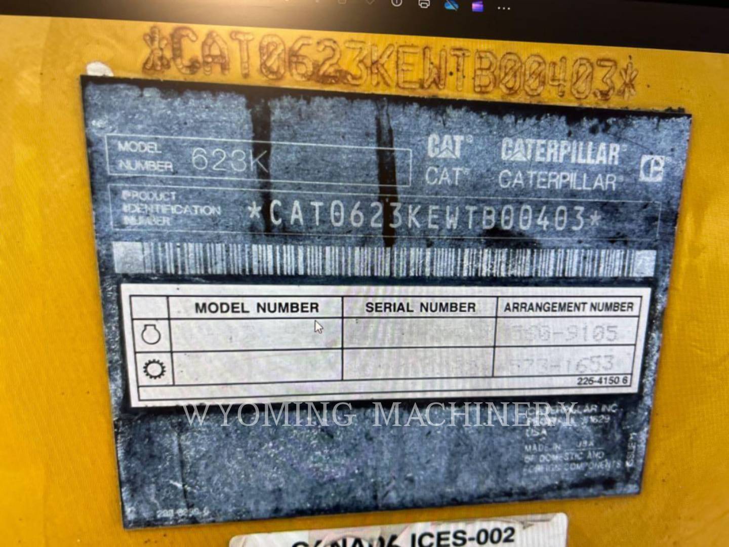 Caterpillar 623K, Water Wagon, 3885 hours, S/N: WTB00403, 2020 - Image 6