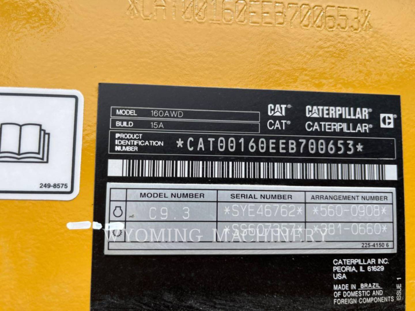 Caterpillar 160 AWD, Motor Grader, 369 hours, S/N: EB700653, 2024 - Image 6