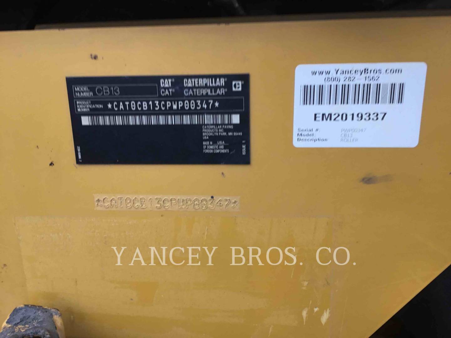 Caterpillar CB13, Compactor, 5204 hours, S/N: PWP00347, 2019 - Image 8