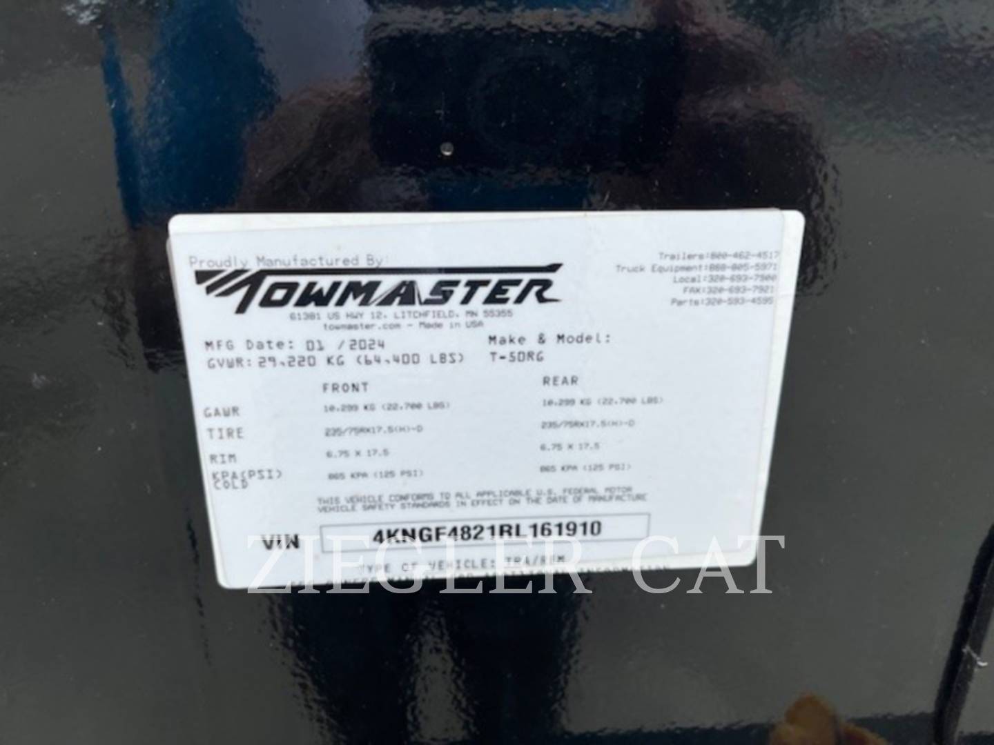 Towmaster T50RG, Trailer, S/N: 4KNGF4821RL161910, 2024 - Image 8