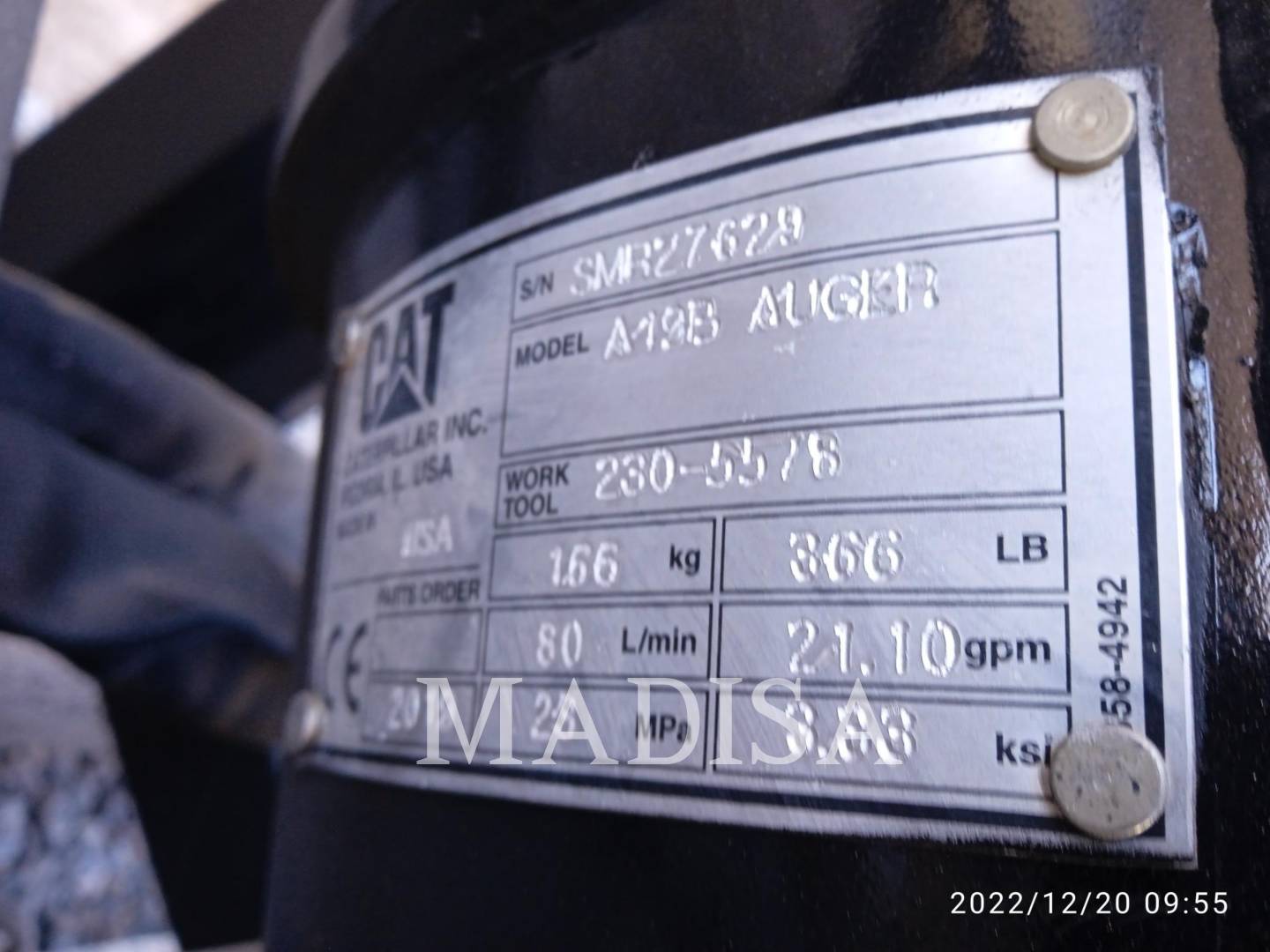 Caterpillar Work Tools (Serialized) A19B, Bucket, S/N: SMR27629, - Image 3