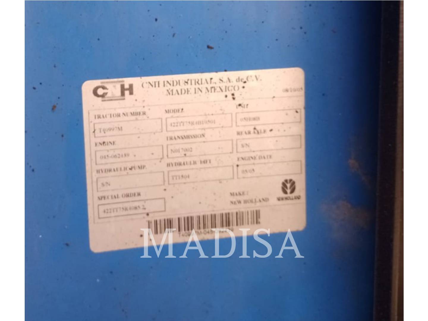 New Holland Ltd. TT75 4WD, Tractor, S/N: T40997M-045-062439, 2005 - Image 5