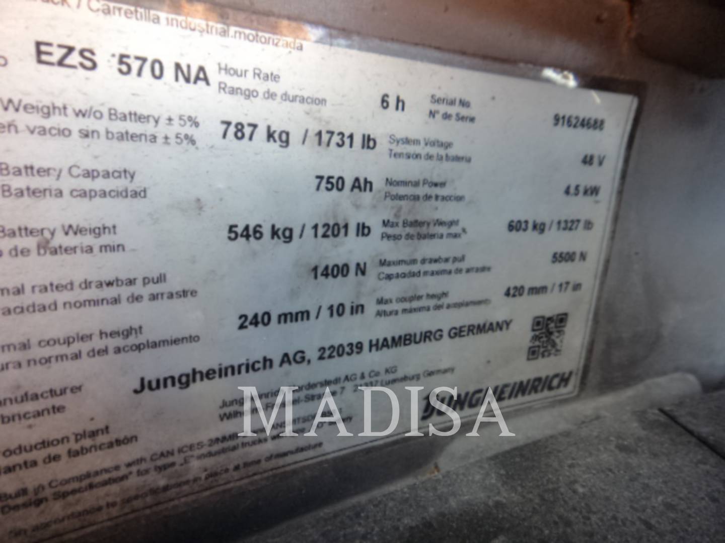 Jungheinrich EZS570NA, Forklift, S/N: 91624688, 2018 - Image 6