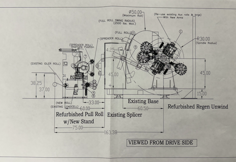 Black Clawson #21-314, 65" turret unwind, 50" diameter with splicer - Image 6