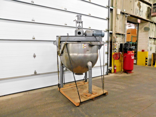 200 gallon Hamilton, jacketed 304 Stainless Steel kettle, 125 psi, 650° max temp - Image 2