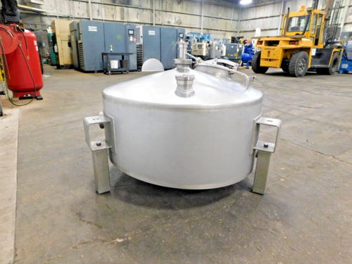 100 gallon SBC balance tank, 304 Stainless Steel, CIP ball, 43" dia., 16"-19" straight wall, sloped bottom - Image 7
