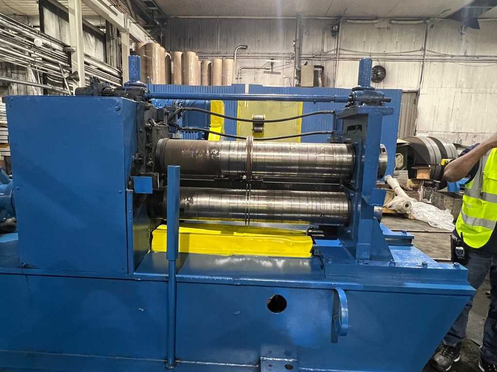 36" x 7" Wean, slitting line, 20000 lb., 20" ID, 250 FPM, hold down roll, hydraulic expansion, entry pinch - Image 5
