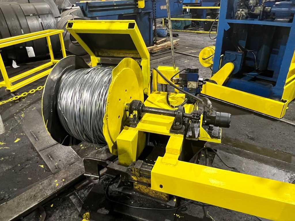 36" x 7" Wean, slitting line, 20000 lb., 20" ID, 250 FPM, hold down roll, hydraulic expansion, entry pinch - Image 8